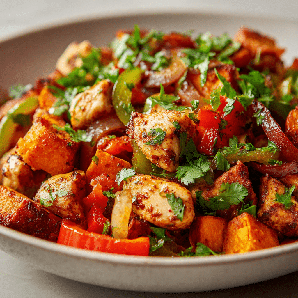Mexican Chicken and Sweet Potato Skillet