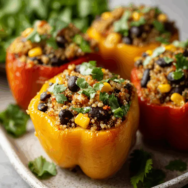 Vegetarian Stuffed Peppers with Quinoa