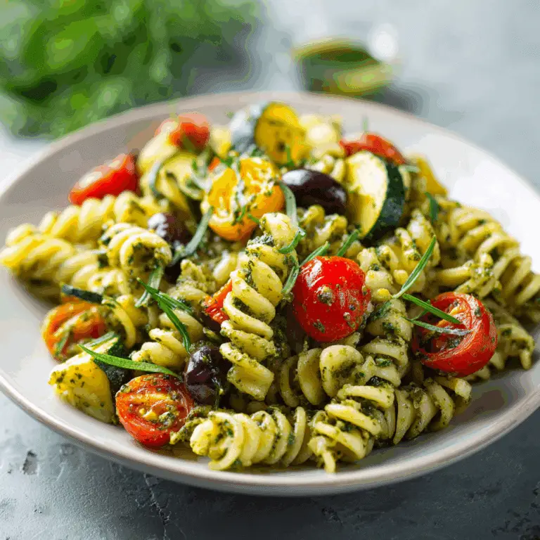 Cold Pesto Veggie Pasta