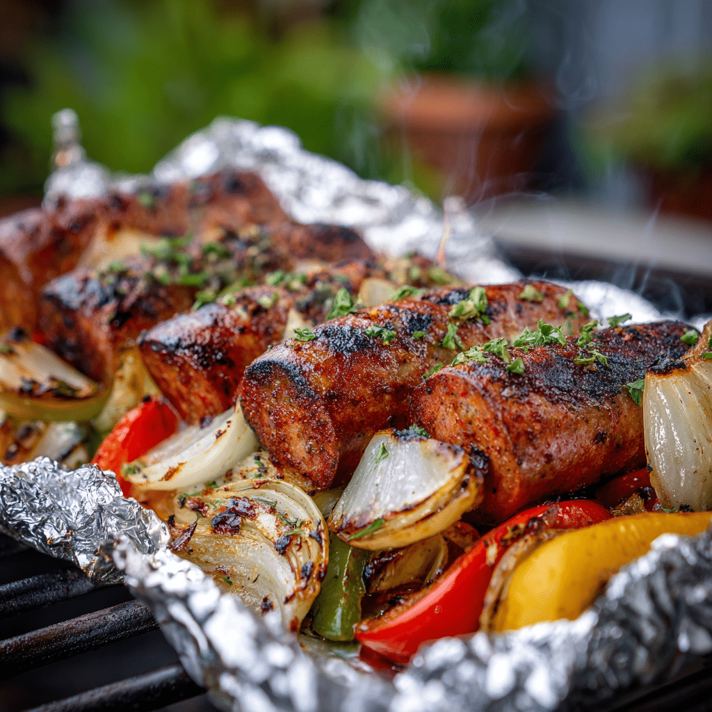 Spicy Sausage and Pepper Foil Packs