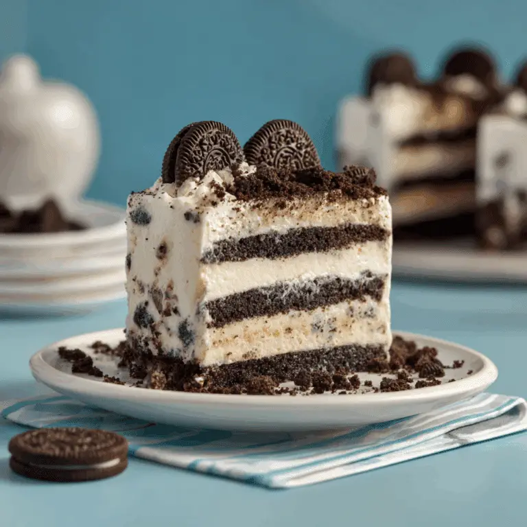 Oreo Milk Drink Cake (Ice-Cream Style)