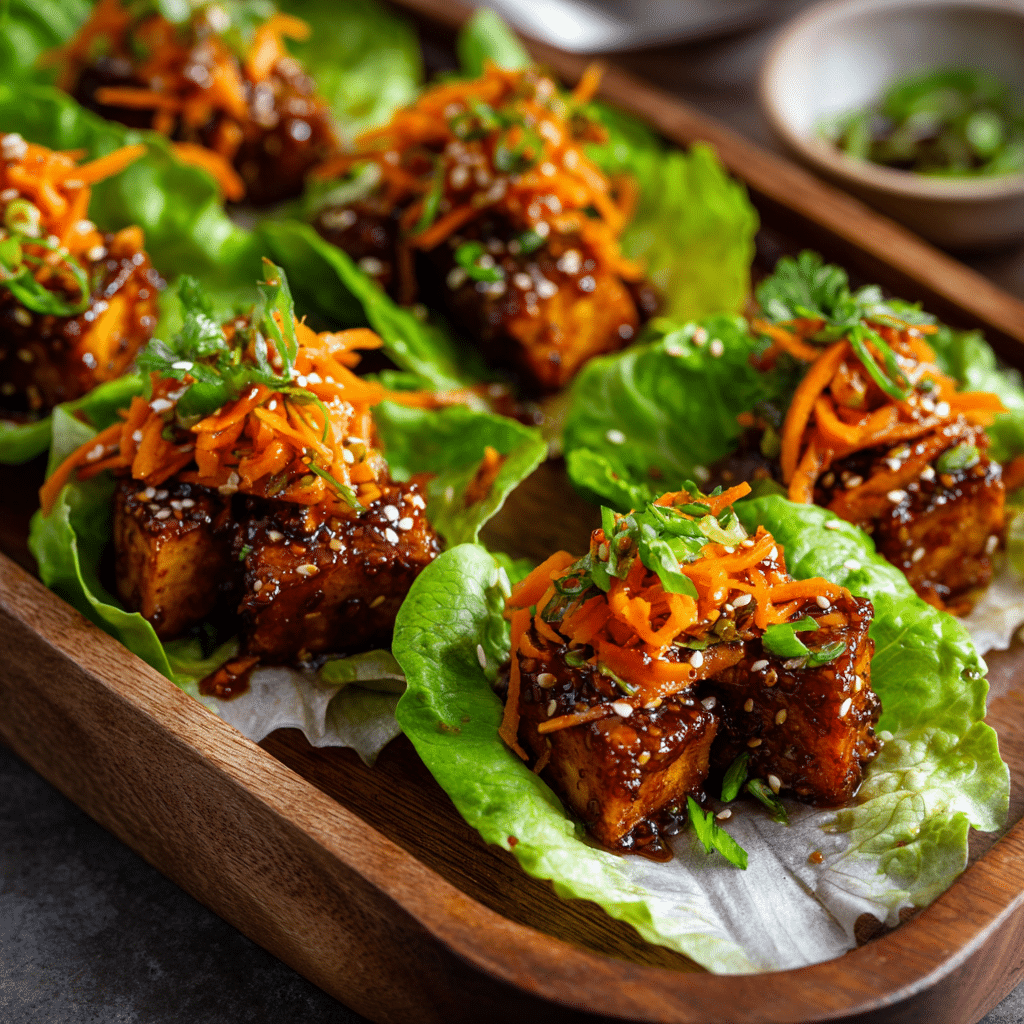 Korean Tofu Lettuce Wraps