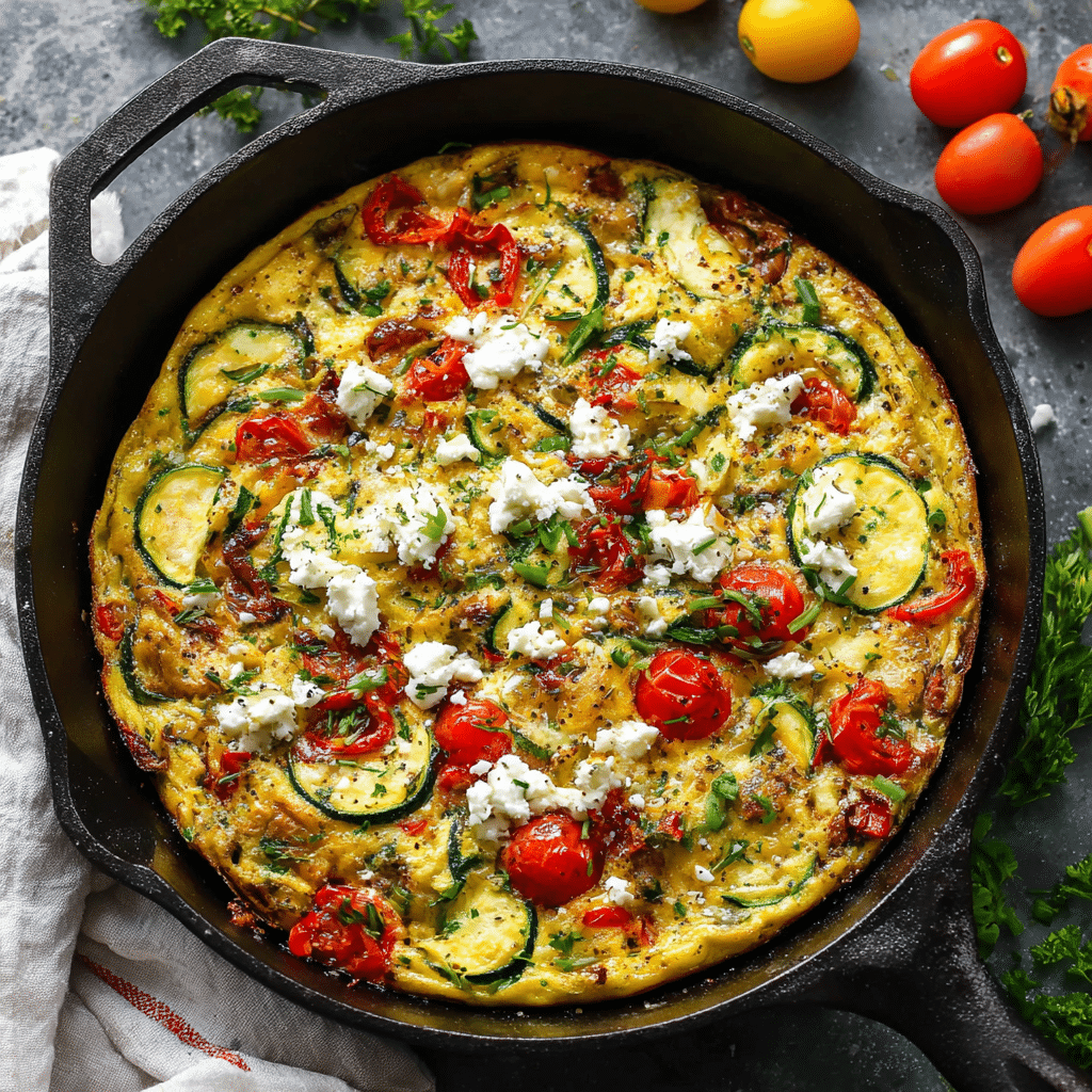 Summer Veggie and Goat Cheese Frittata