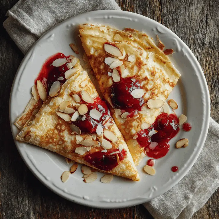 Cherry Pancake with Almonds