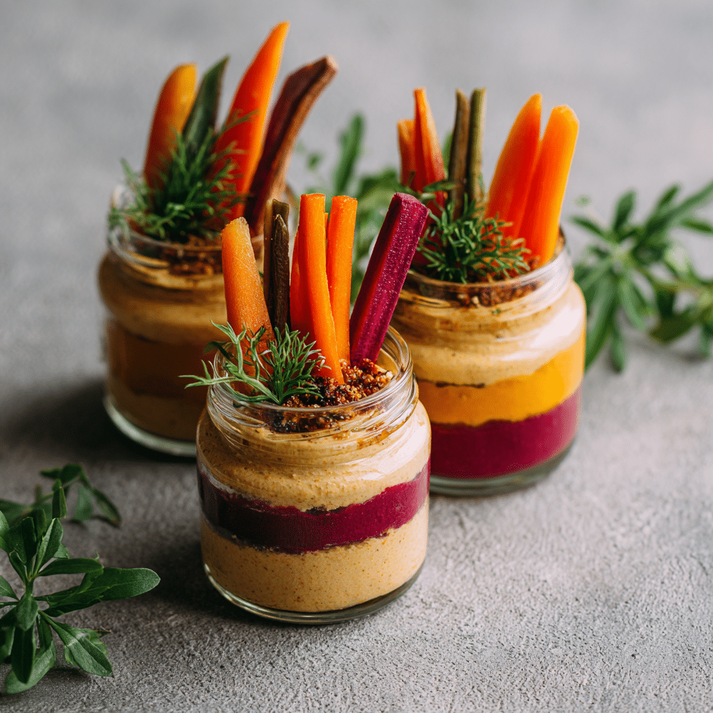Hummus and Veggie Jars