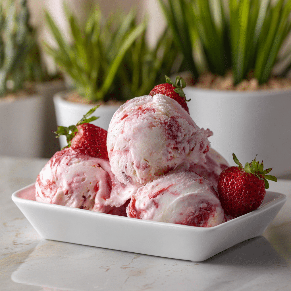 Strawberry Cream Swirl Ice Cream