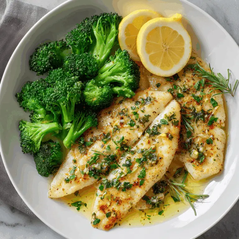 Garlic Herb Tilapia with Broccoli