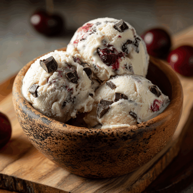 Roasted Cherry Chocolate Chip Ice Cream