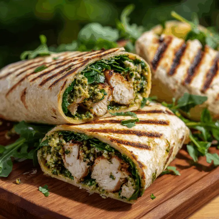 Summer Pesto Chicken Wraps