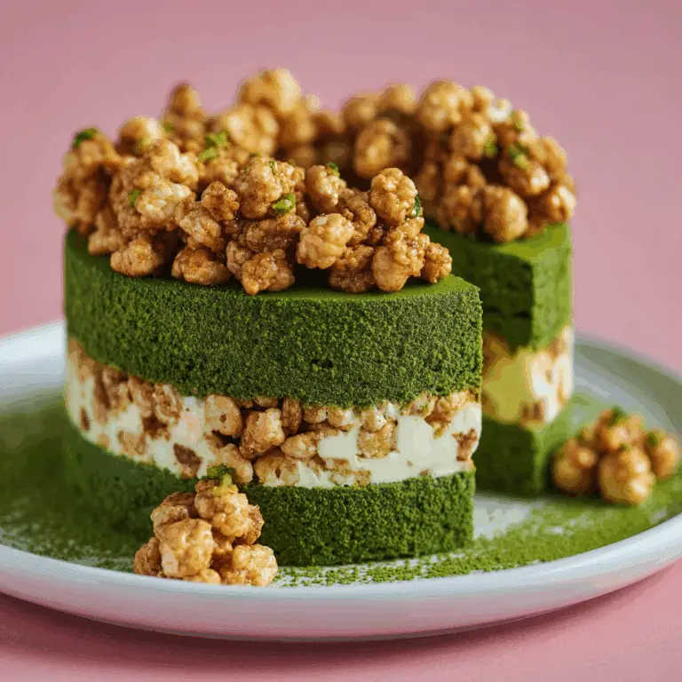 Matcha Puppy Chow Cake