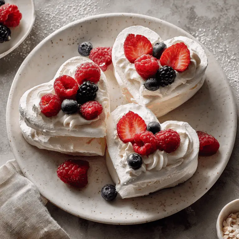Heart Meringue Cookies Cake
