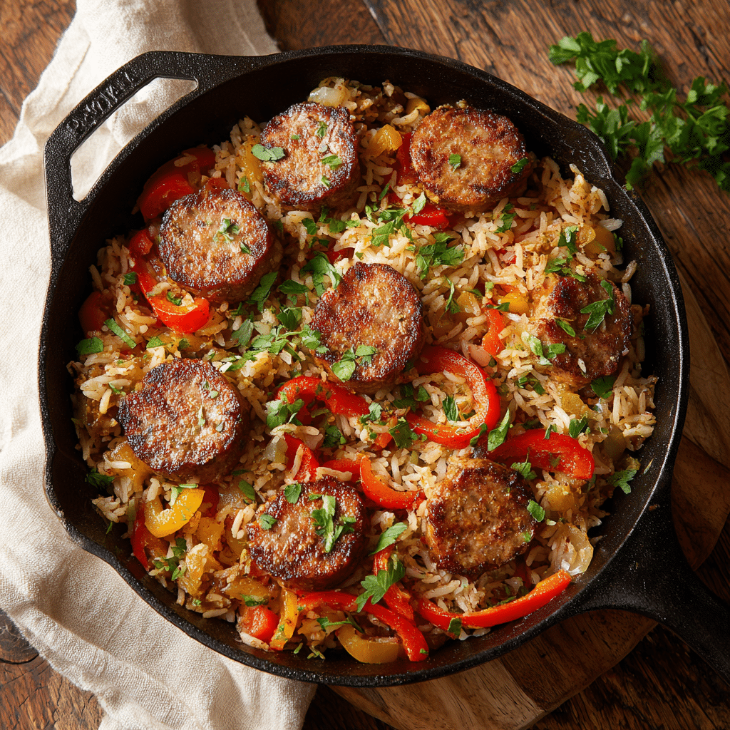 Easy One Pot Sausage And Rice