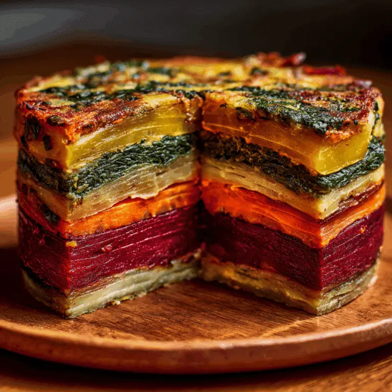 Rainbow Veggie Cake (Savory)