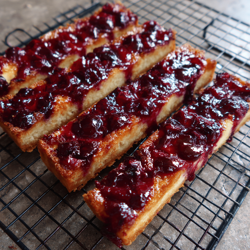 Cherry Pie Bars with Crisp Topping