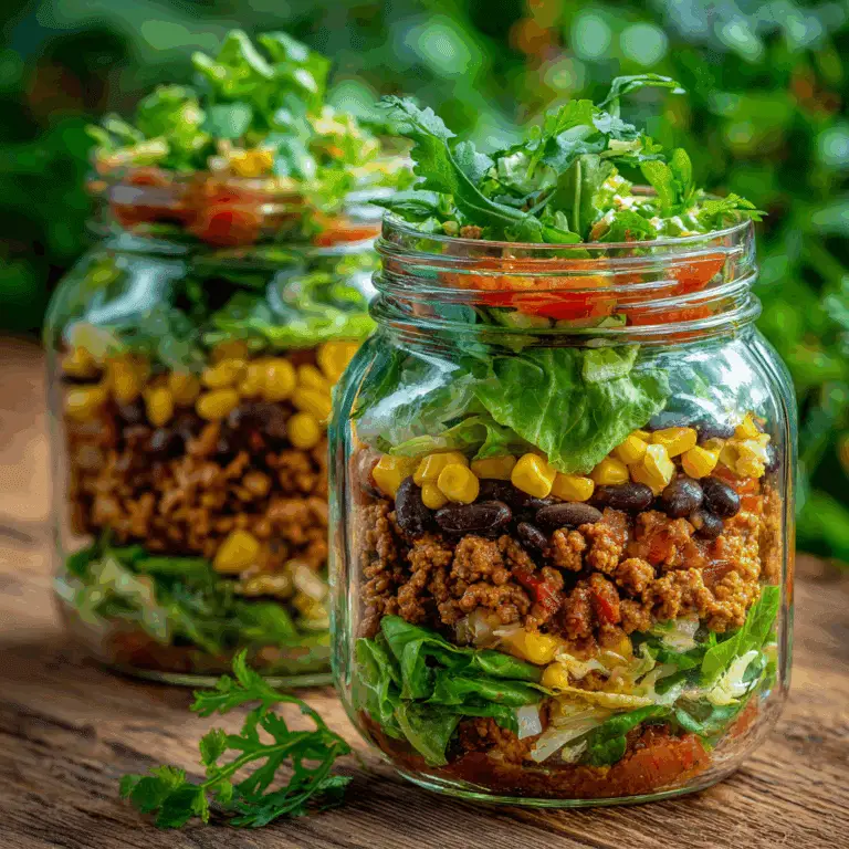 Turkey Taco Salad Jars