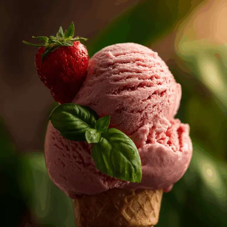 Strawberry Basil Bliss Ice Cream