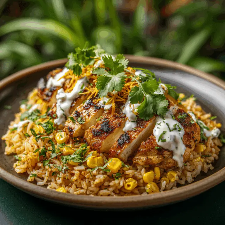Street Corn Chicken Rice Bowl