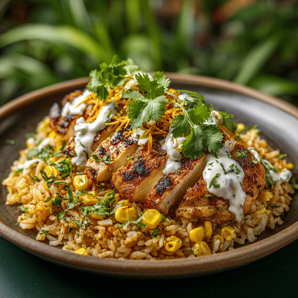 Street Corn Chicken Rice Bowl