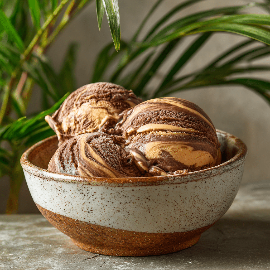 Chocolate Peanut Butter Swirl Ice Cream