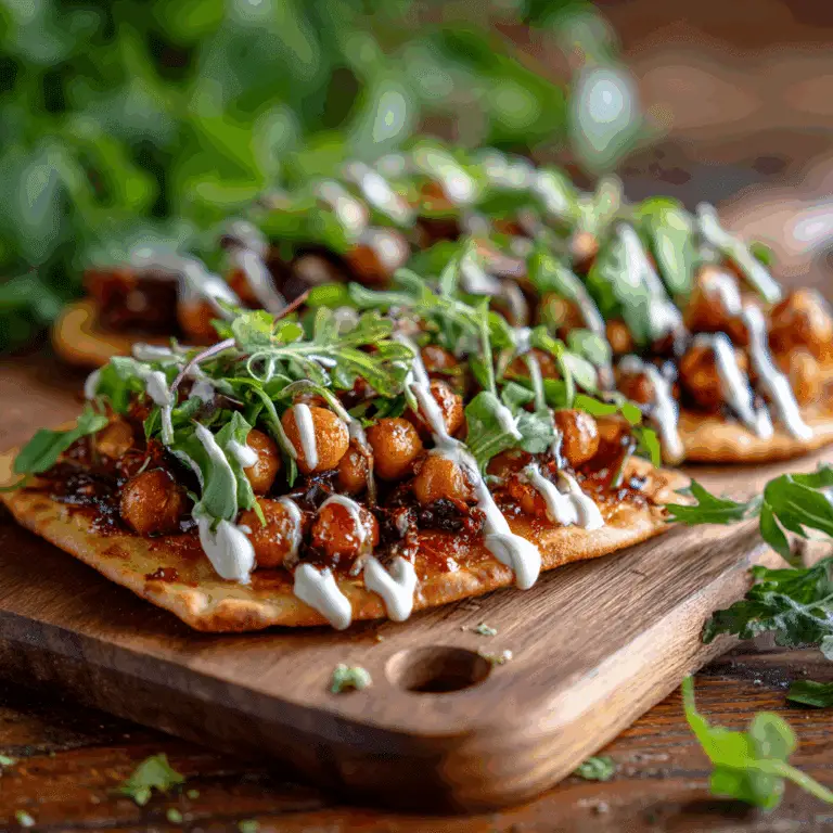 BBQ Chickpea Spicy Flatbread