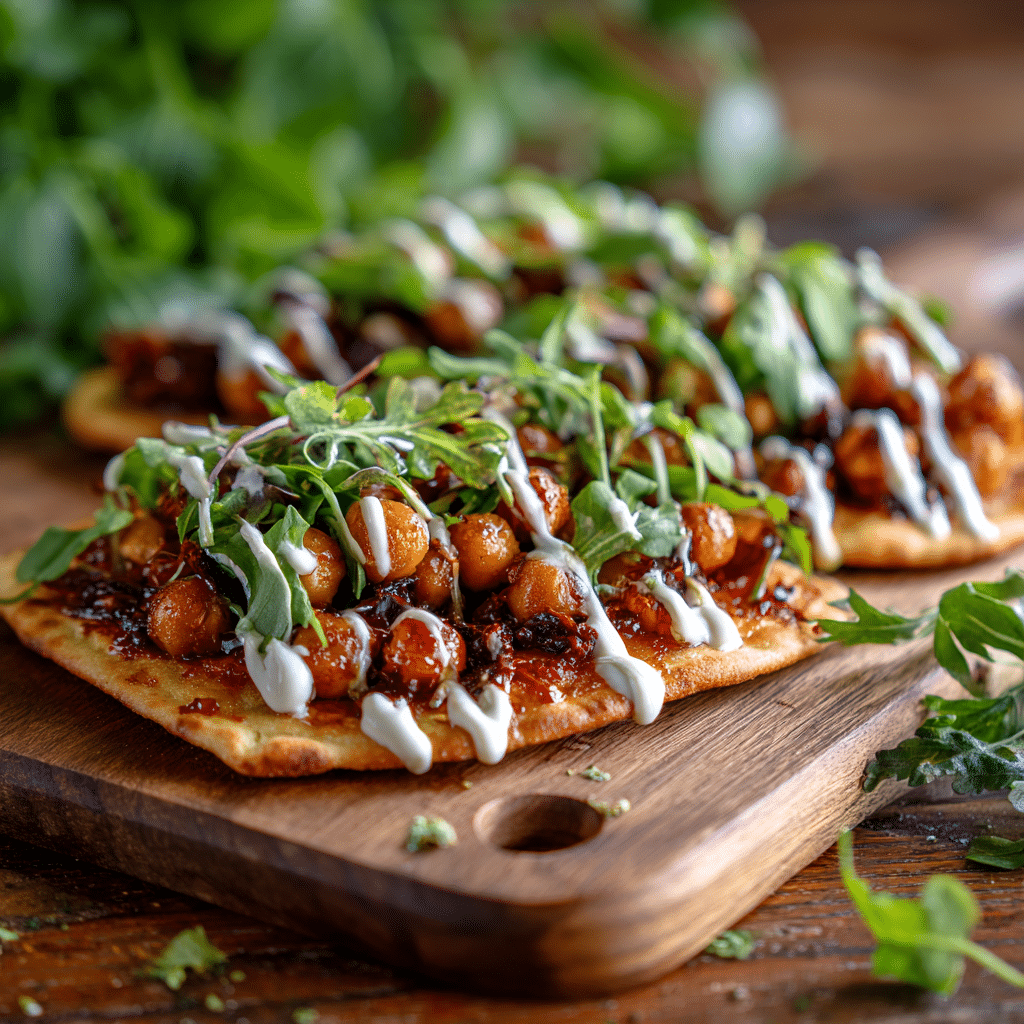 BBQ Chickpea Spicy Flatbread
