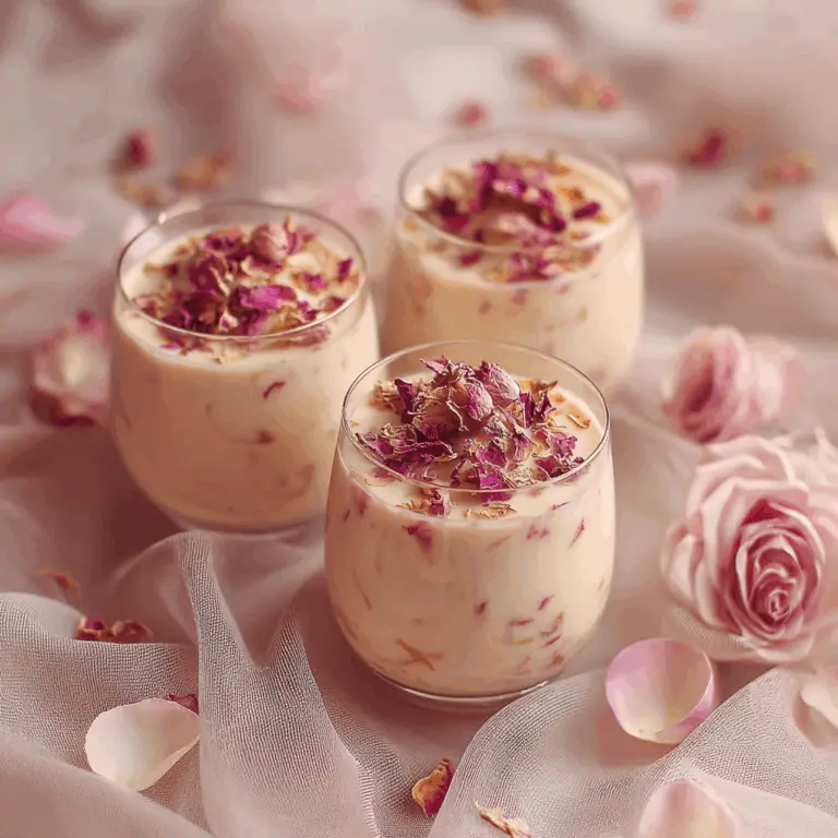 Rose Milk Pudding Cups