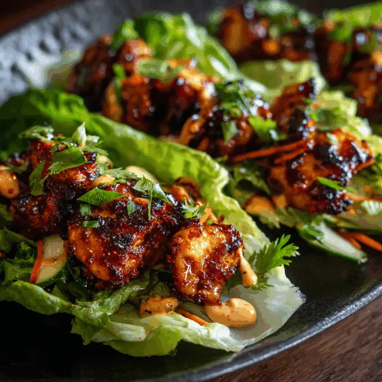 Korean BBQ Chicken Lettuce Wraps