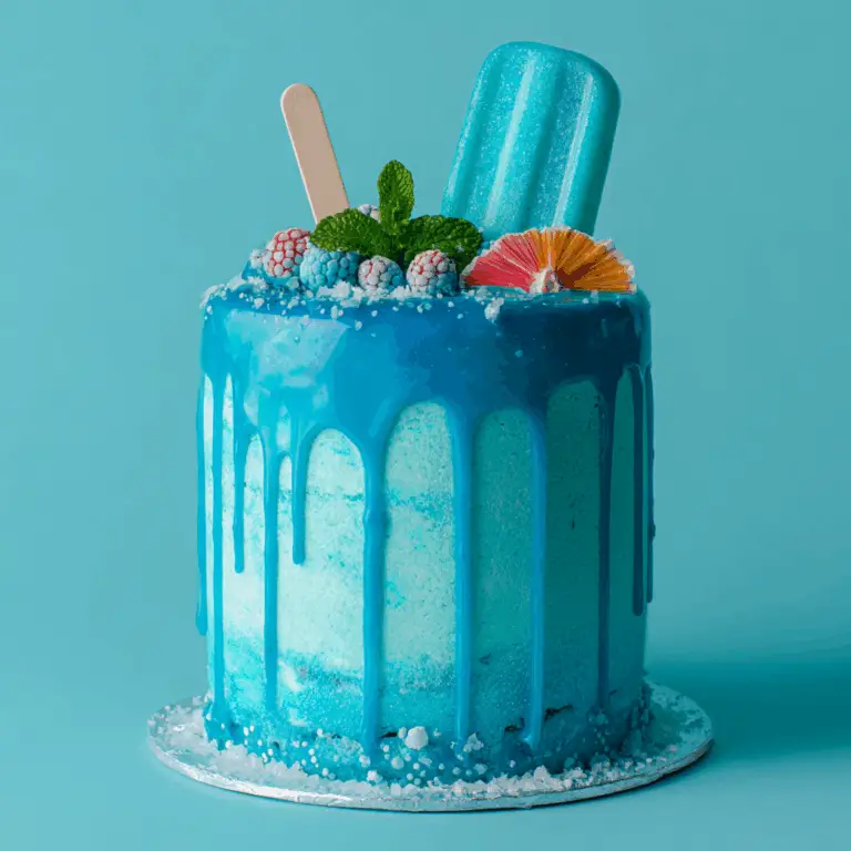 Blue Raspberry Ice Pop Cake