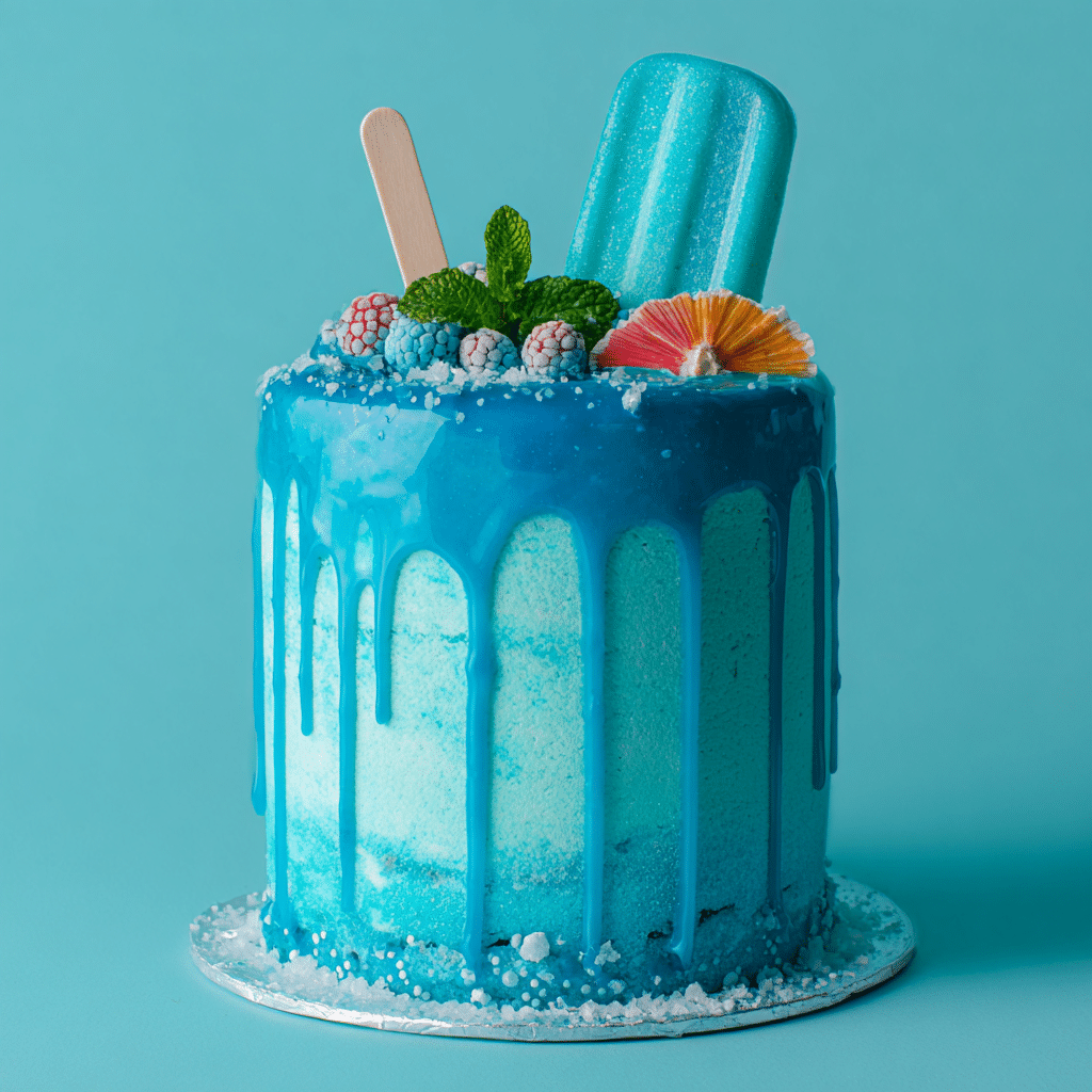 Blue Raspberry Ice Pop Cake