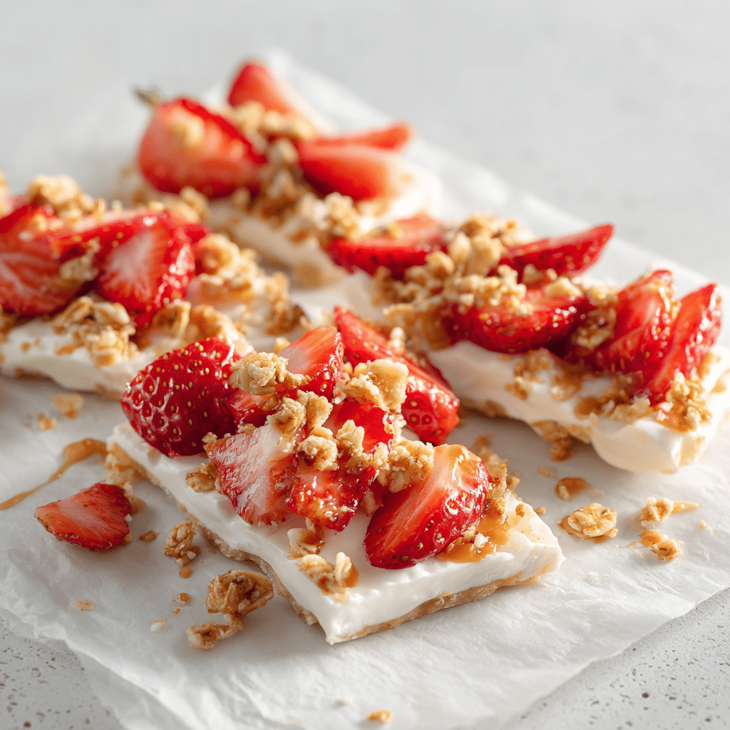 Strawberry Yogurt Ice Cream Bark