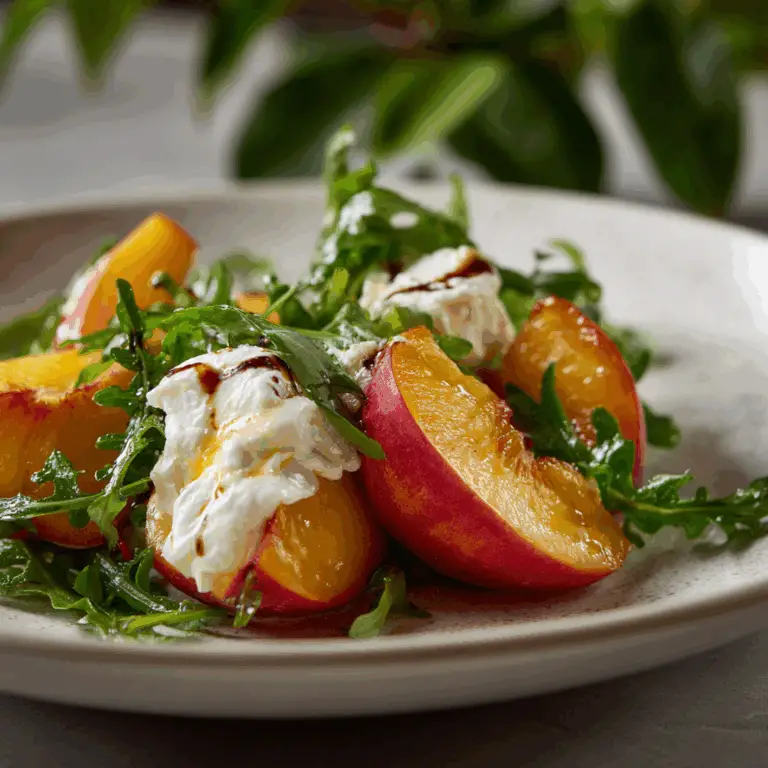 Peach and Burrata Salad