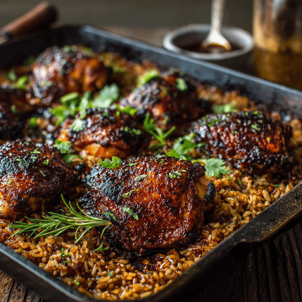 One-Pan Bold Honey BBQ Chicken Rice