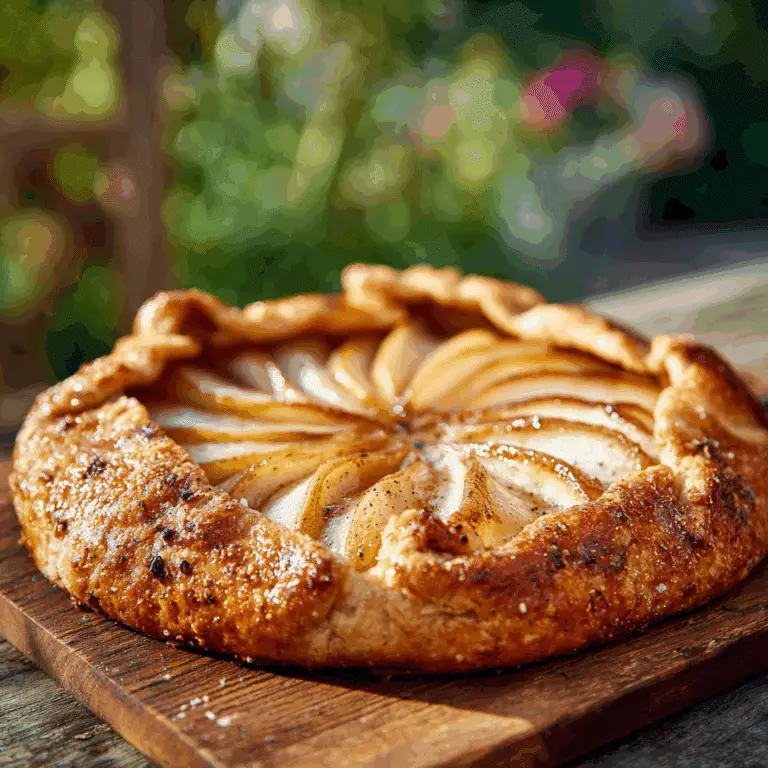 Pear & Honey Galette Cake