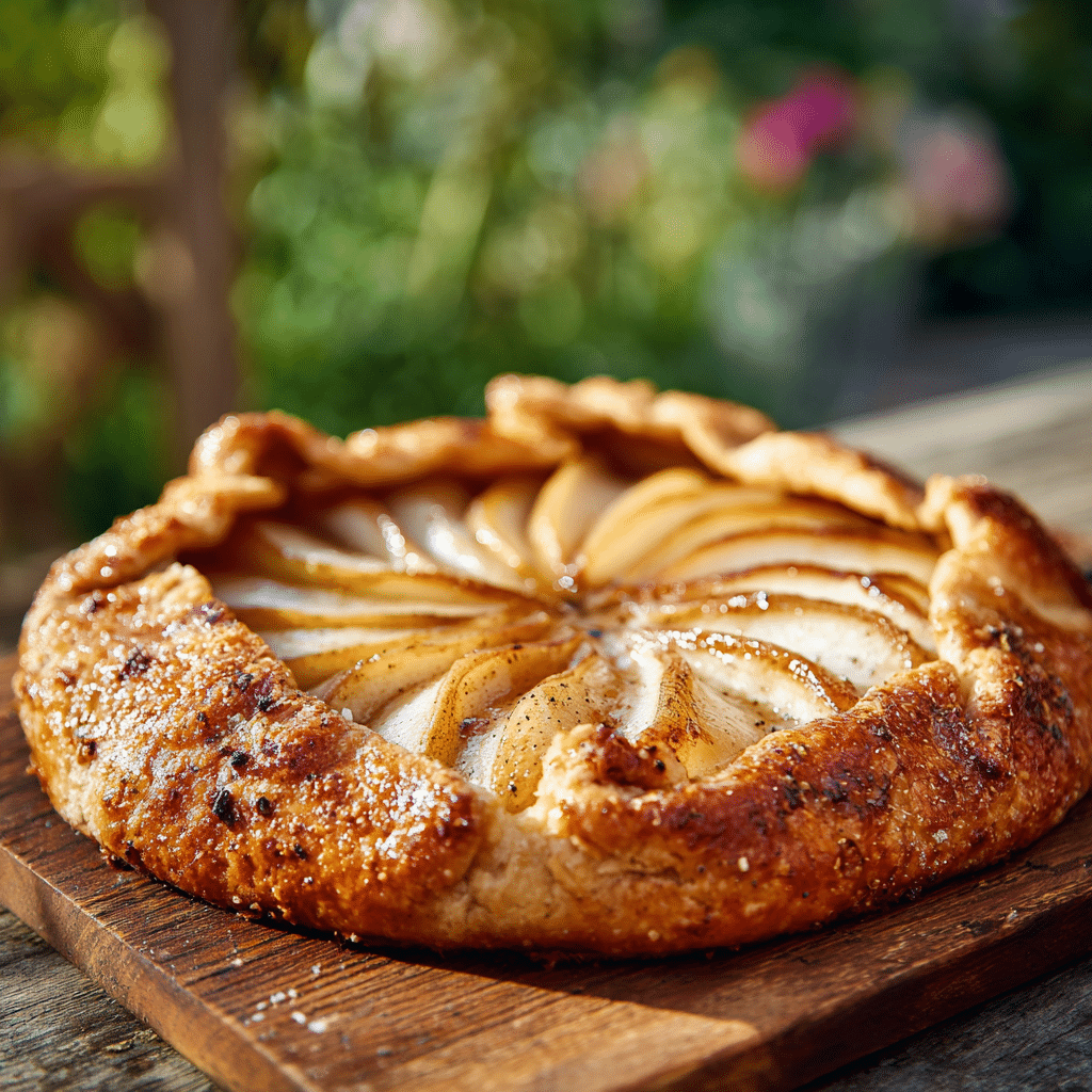 Pear & Honey Galette Cake