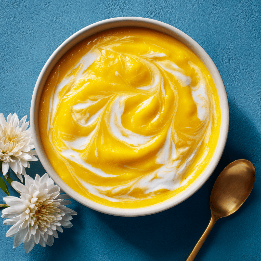 Mango Coconut Swirl Ice Cream