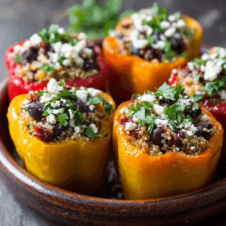 Mediterranean Quinoa Stuffed Peppers