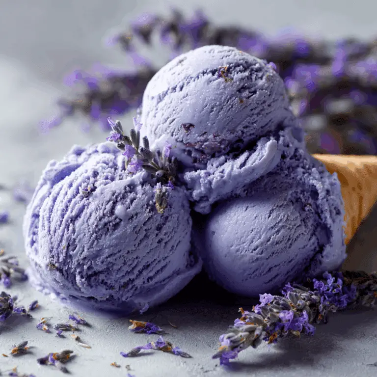 Lavender Blueberry Ice Cream