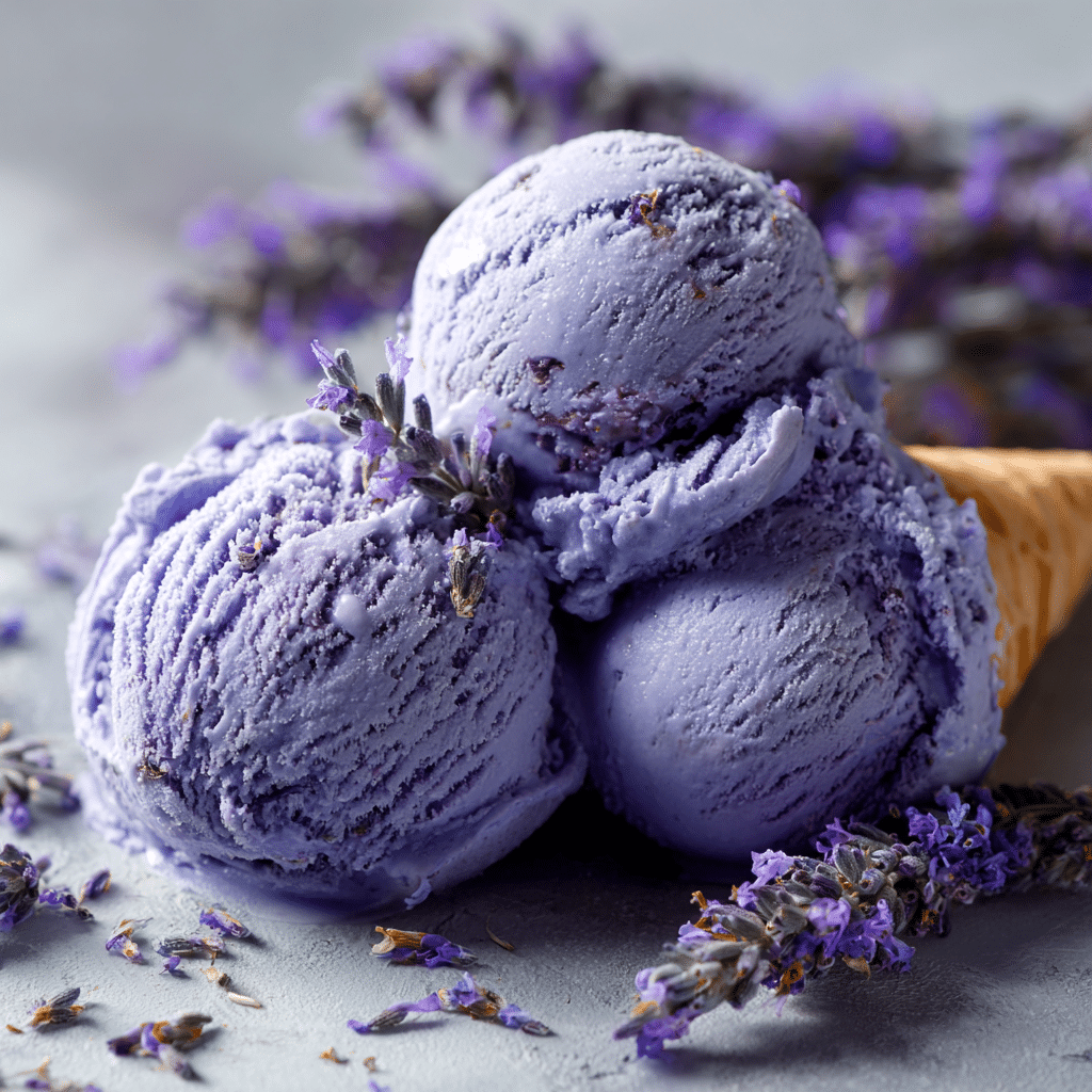 Lavender Blueberry Ice Cream