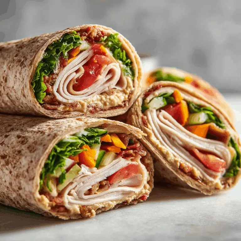 Turkey and Hummus Wraps
