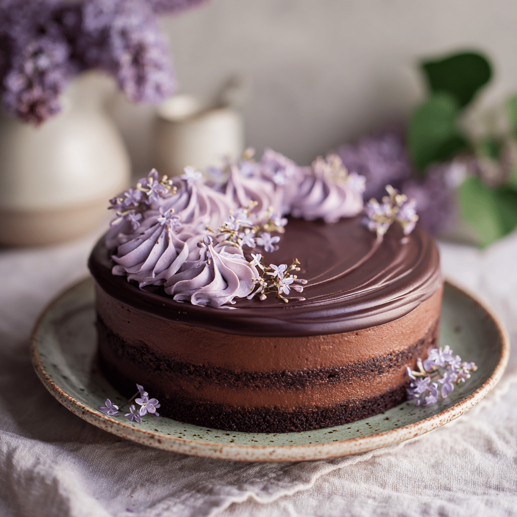 Lilac Chocolate Cake