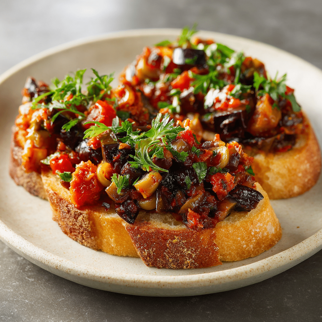 Eggplant Caponata Toast
