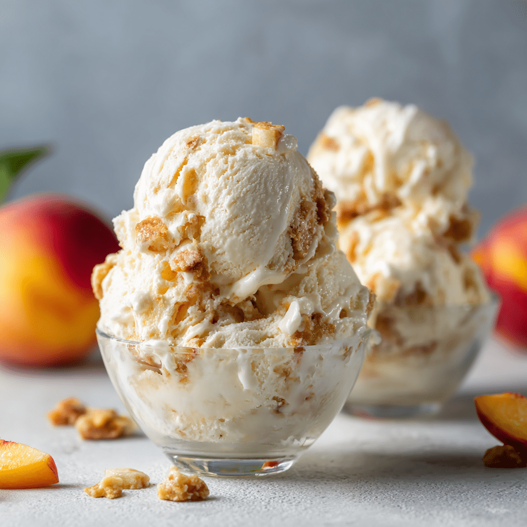 Peach & Honeycomb Ice Cream