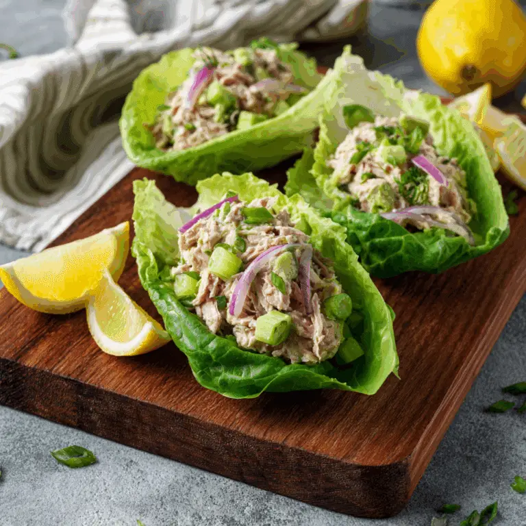 Avocado Tuna Salad Lettuce Boats
