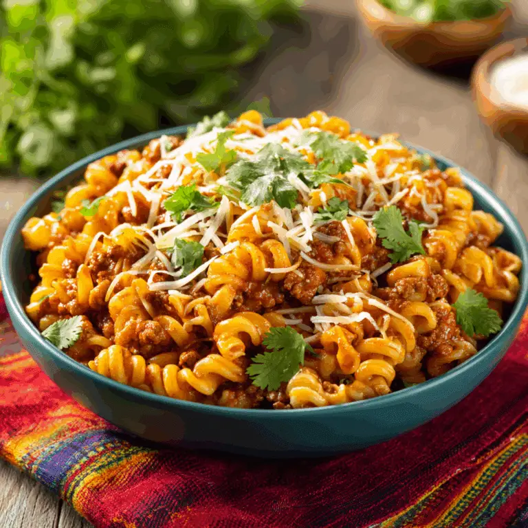 One Pot Beef Taco Pasta (30 minutes)