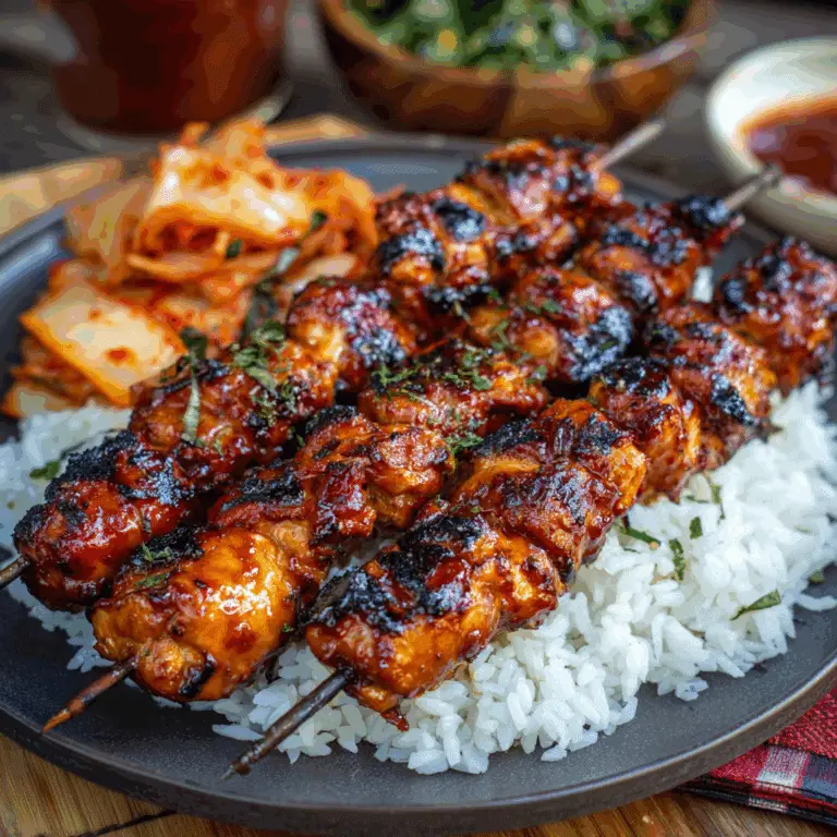 Korean BBQ Chicken Skewers