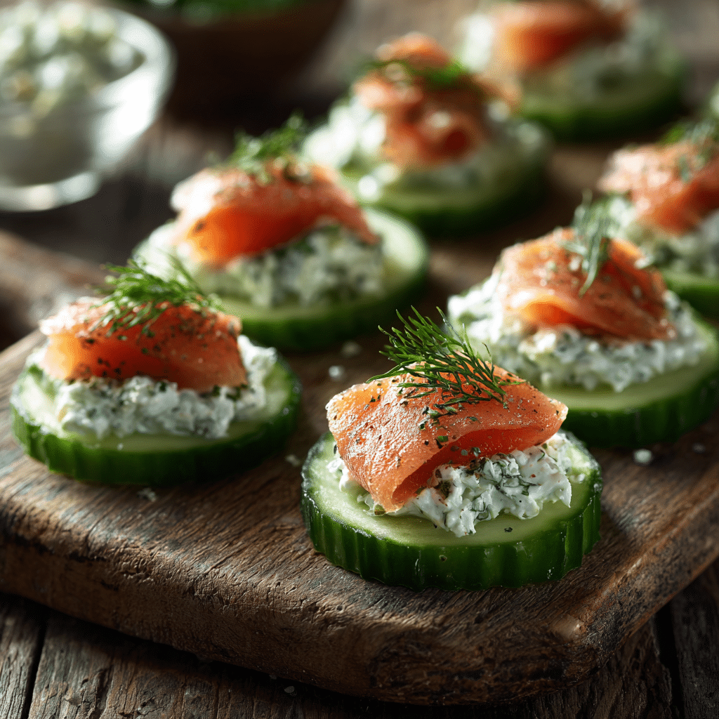 Cucumber Canapés with Cream Cheese