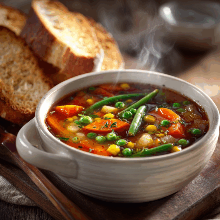 Veggie-Packed Soup and Toast