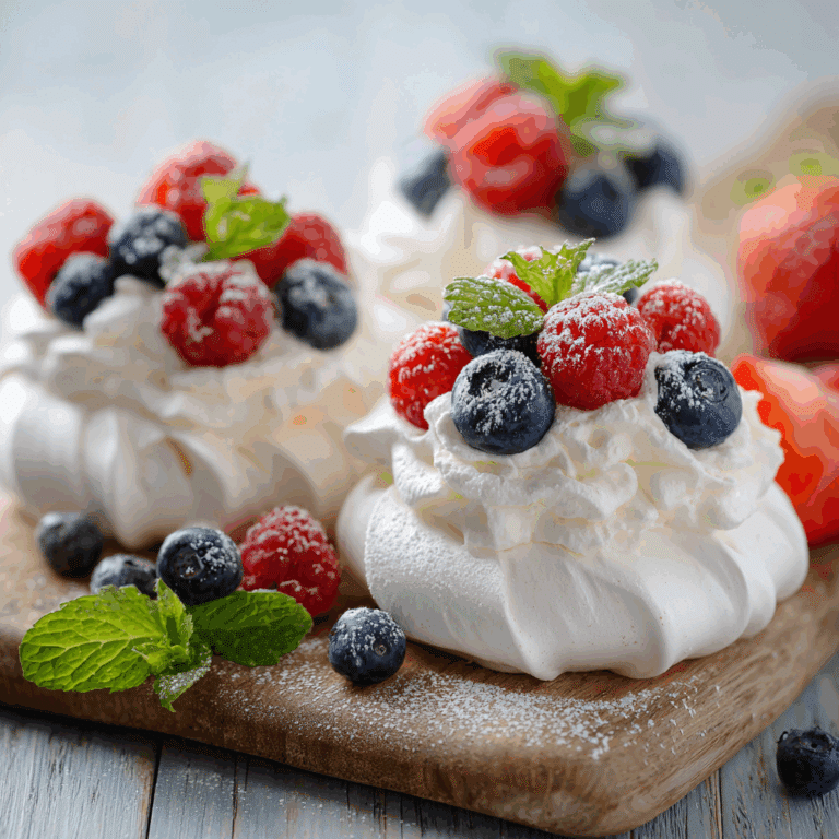 Mini Pavlovas with Berries
