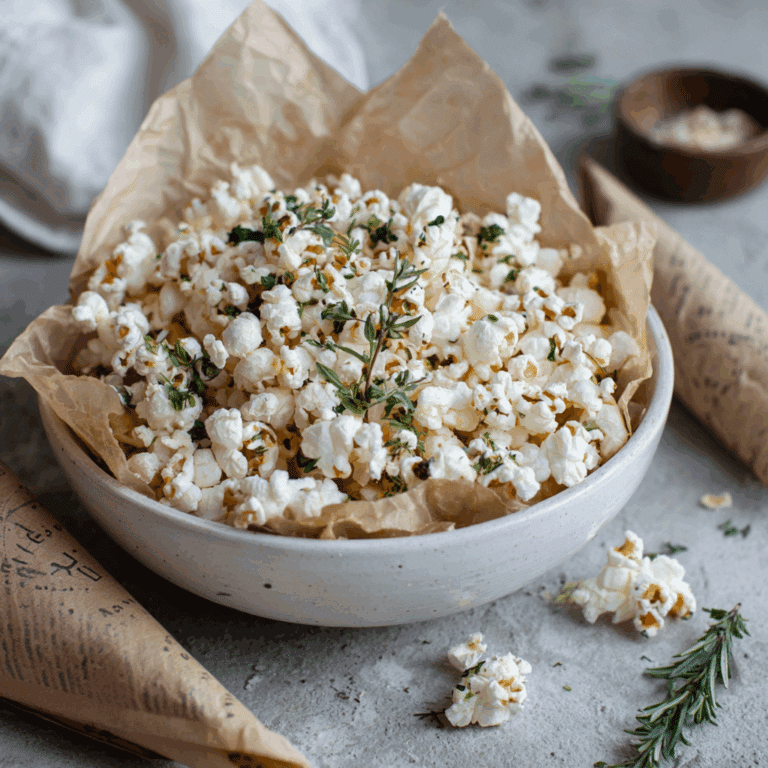 Popcorn with herbs