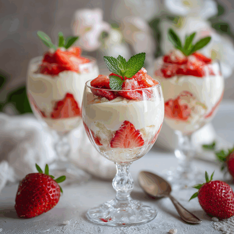 White Chocolate Strawberry Mousse